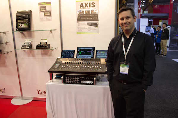 CMI's Mark Wayte with the Mackie Axis Digital Mixing System