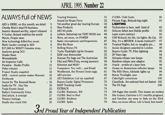 Contents Apr 95