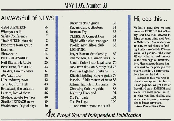 Contents May96