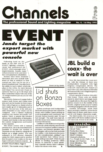 Cover Channels 4 May 1991
