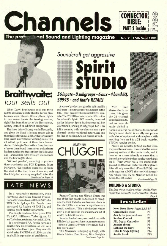 Cover Channels 7 September 1991