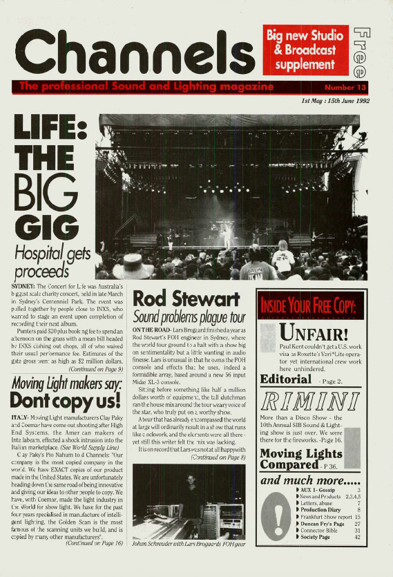 Cover Channels 13 May 1992
