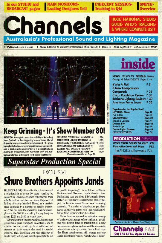 Cover Channels 16 Sept 1992