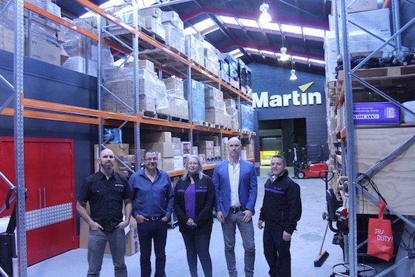 Nick Reeves, Vince Haddad, Karla Kimi, Stephen Dallimore and Harold Hassapis in the warehouse