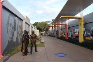 'One Night Only' statue in Bee Gees Way