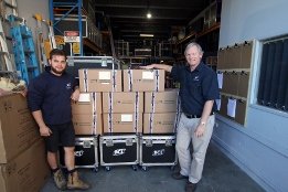 (L-R): Dave Oettinger &Tim Missenden (Brisbane Concert Lighting)