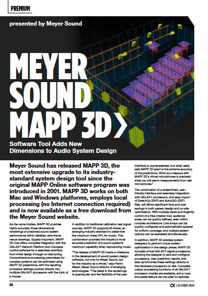 MAPP 3D  Meyer Sound