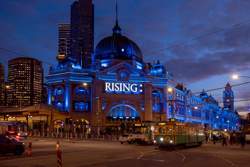 Rising at Flinders Street Station