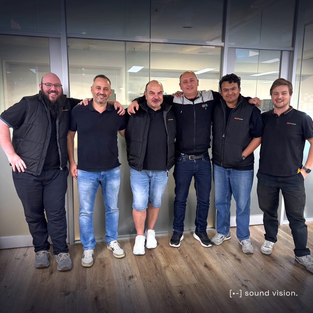 L-R: Thomas Burge, Fernando Rey Méndez, Archie Kamakaris, Rob Szabo, Afnan Rahman and Zac Barrett