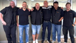 L-R: Thomas Burge, Fernando Rey Méndez, Archie Kamakaris, Rob Szabo, Afnan Rahman and Zac Barrett